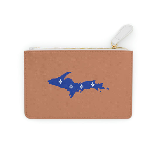 Michigan Upper Peninsula Mini Clutch Bag (Copper Color w/ UP Quebec Flag Outline)