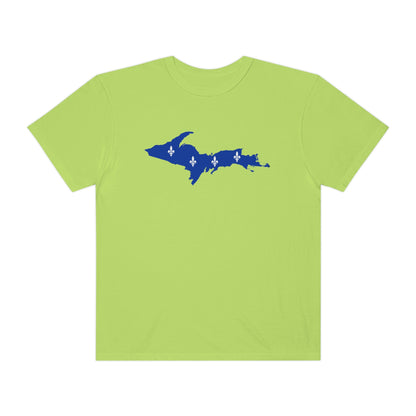 Michigan Upper Peninsula T-Shirt (w/ UP Quebec Flag Outline) | Unisex Garment-Dyed