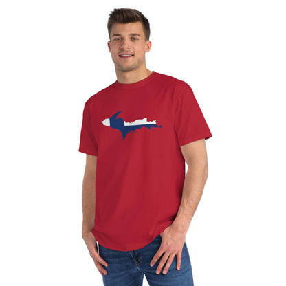 Michigan Upper Peninsula T-Shirt (w/ UP Finland Flag Outline) | Organic Unisex