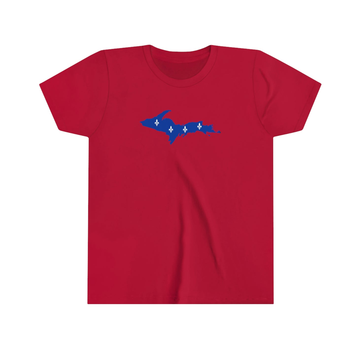 Michigan Upper Peninsula T-Shirt (w/ UP Quebec Flag Outline) | Youth Short Sleeve