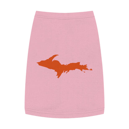 Michigan Upper Peninsula Pet Tank Top (w/ Maple Leaf Orange UP Outline)