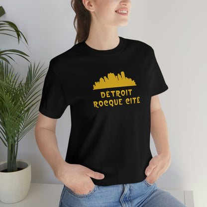 'Détroit Rocque Cité' with Skyline T-Shirt | Unisex Standard Fit