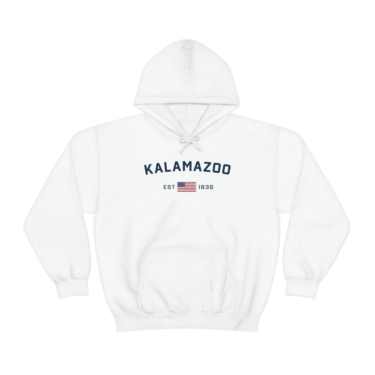 'Kalamazoo EST 1836' (w/USA Flag Outline) | Unisex Standard