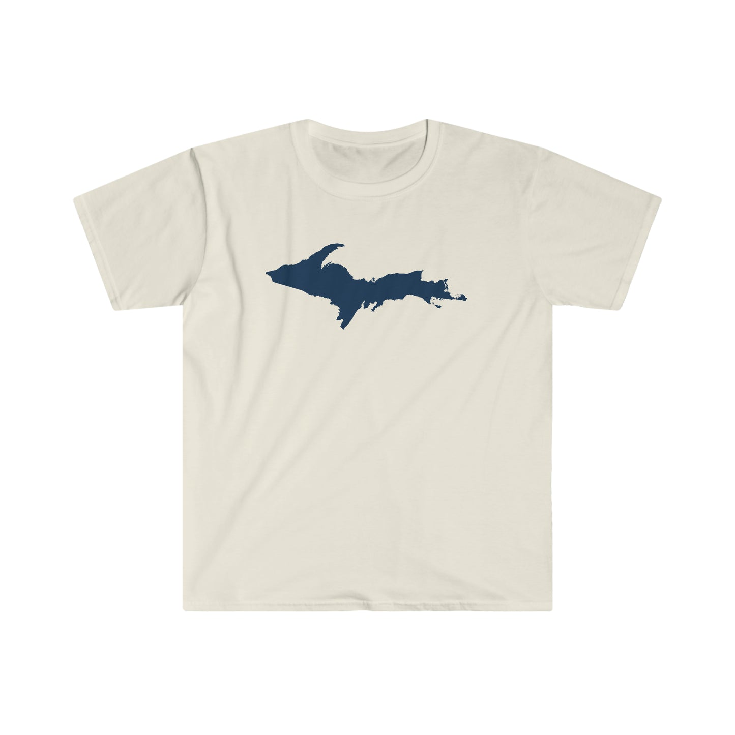 Michigan Upper Peninsula T-Shirt (w/ Navy UP Outline) | Unisex Budget