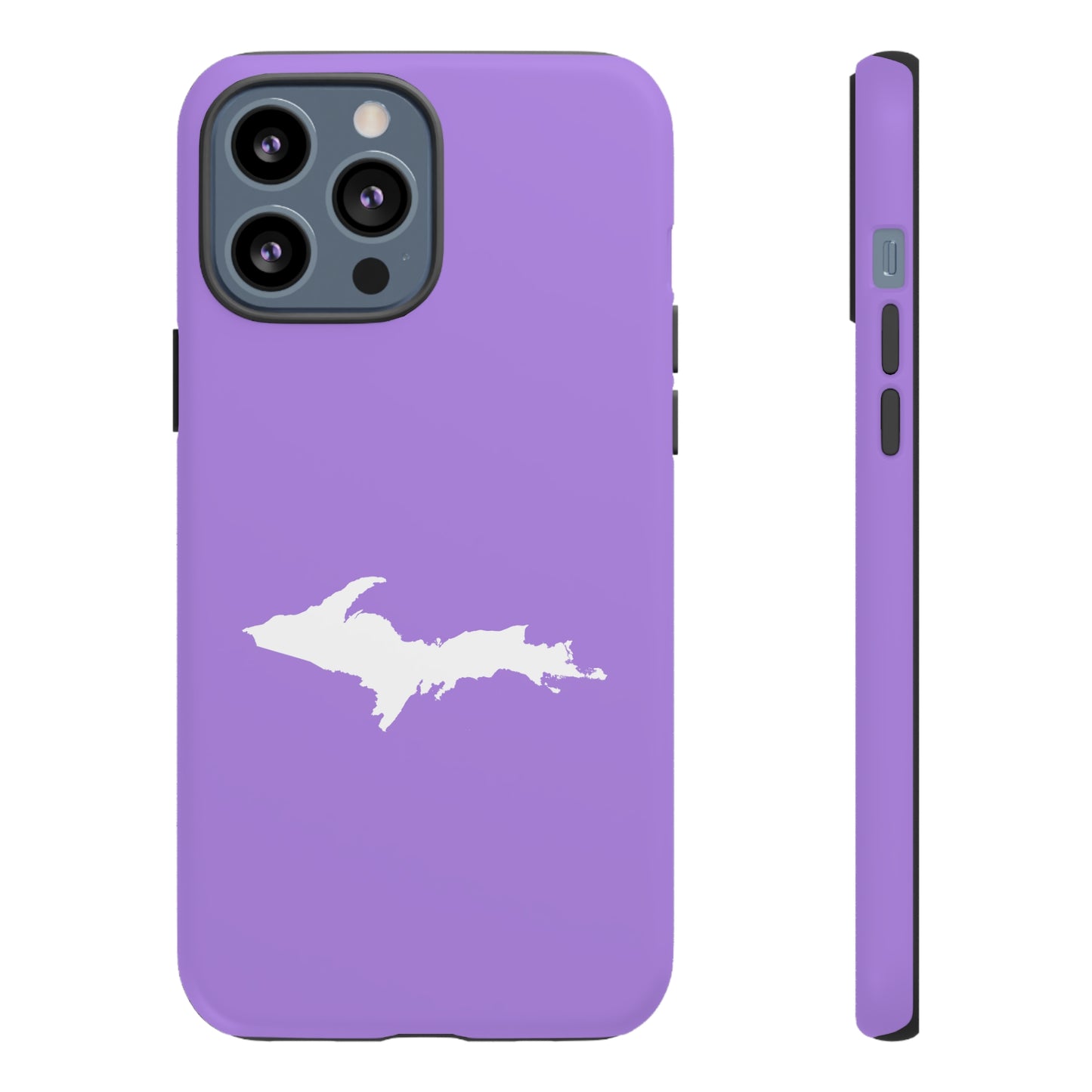 Michigan Upper Peninsula Tough Phone Case (Lavender w/ UP Outline) | Apple iPhone