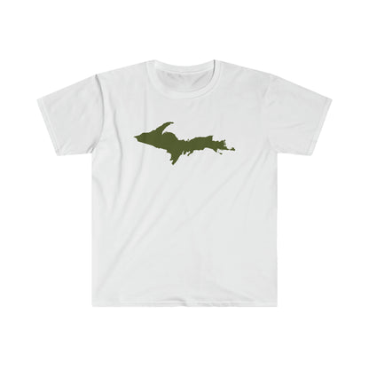 Michigan Upper Peninsula T-Shirt (w/ Army Green UP Outline) | Unisex Budget