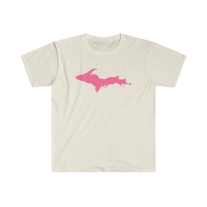 Michigan Upper Peninsula T-Shirt (w/ Pink UP Outline) | Unisex Budget