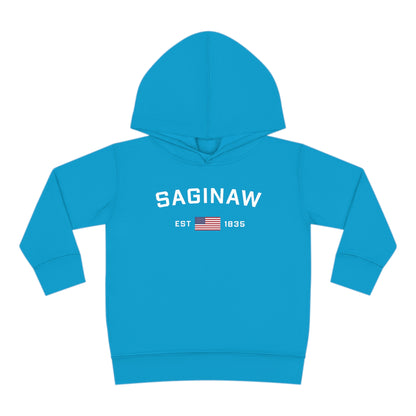 'Saginaw EST 1835 ' Hoodie (w/USA Flag Outline) | Unisex Toddler