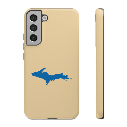 Michigan Upper Peninsula Tough Phone Case (Maple Color w/ Azure UP Outline) | Samsung & Pixel Android