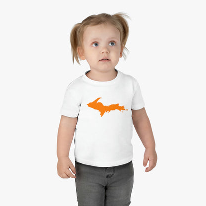 Michigan Upper Peninsula Infant T-Shirt (w/ Orange UP Outline) | Short Sleeve