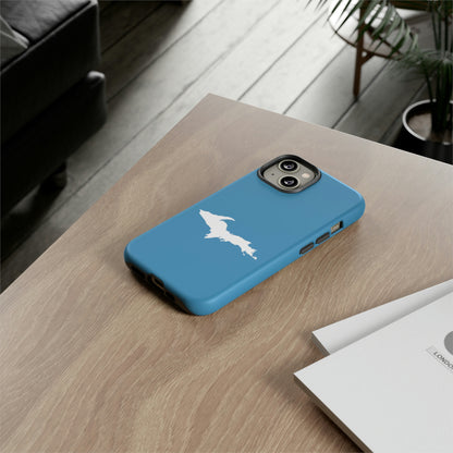 Michigan Upper Peninsula Tough Phone Case (Lake Michigan Blue w/ UP Outline) | Apple iPhone