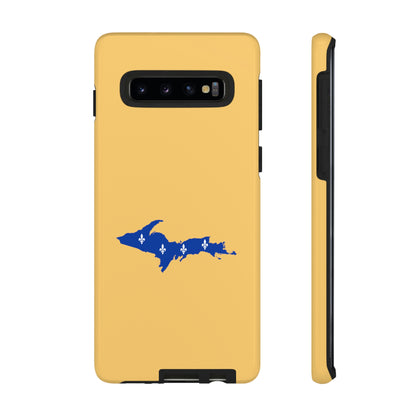 Michigan Upper Peninsula Tough Phone Case (Citrine w/ UP Quebec Flag Outline) | Samsung & Pixel Android