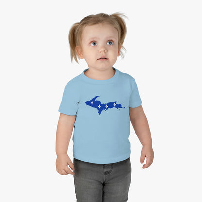 Michigan Upper Peninsula Infant T-Shirt (w/ UP Quebec Flag Outline) | Short Sleeve