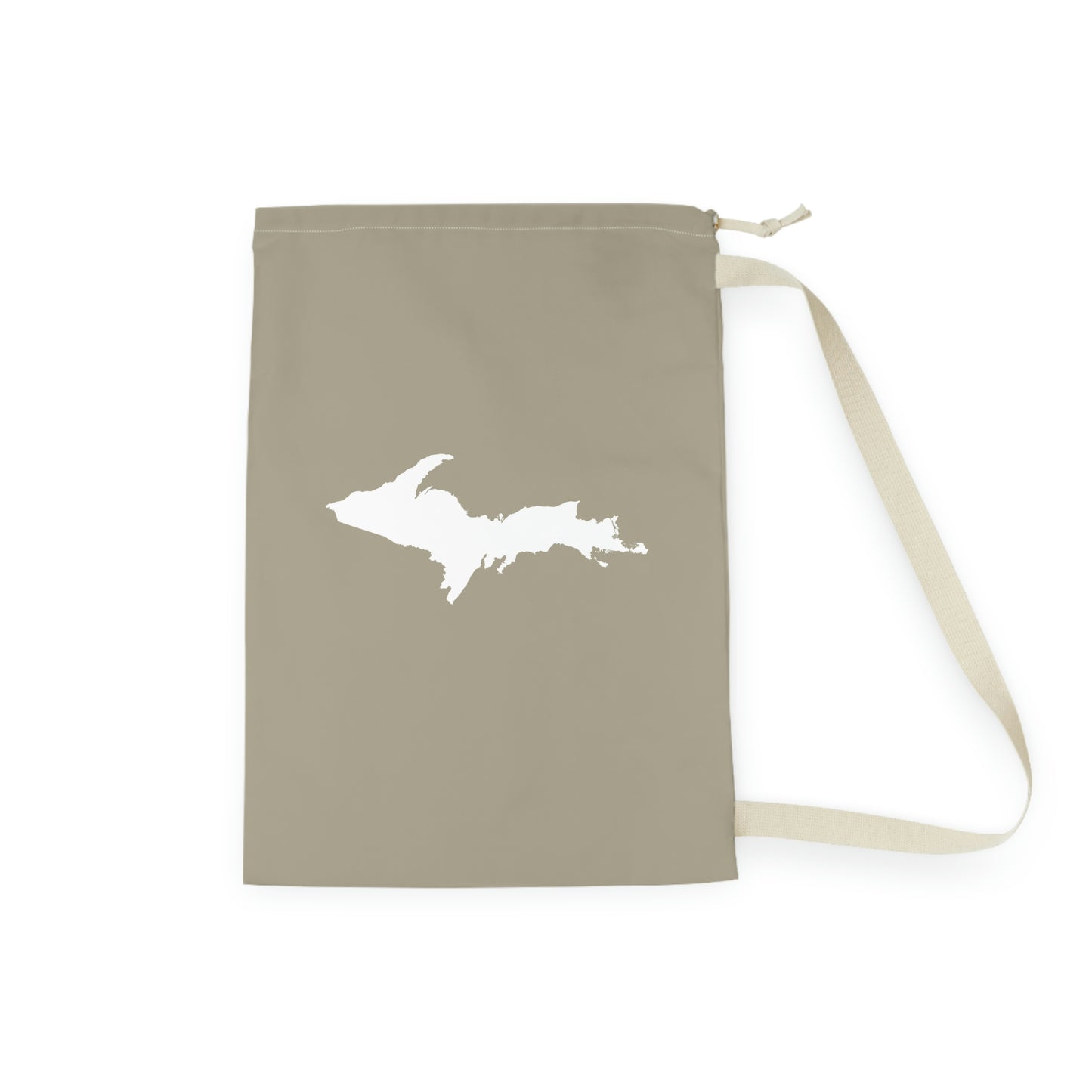 Michigan Upper Peninsula Laundry Bag (Petoskey Stone Grey w/ UP Outline)