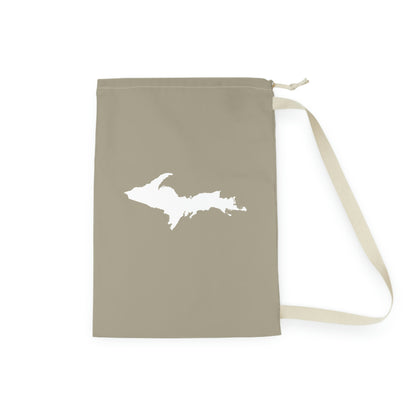 Michigan Upper Peninsula Laundry Bag (Petoskey Stone Grey w/ UP Outline)