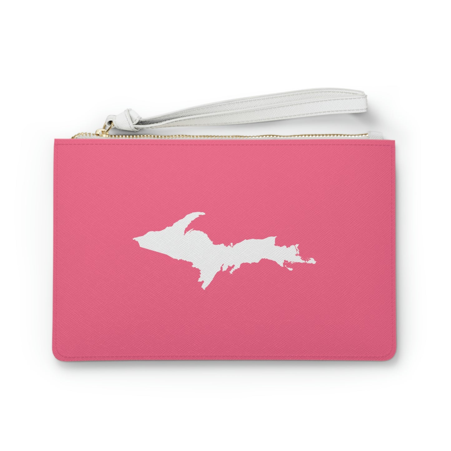 Michigan Upper Peninsula Clutch Bag (Rhodochrosite Pink w/UP Outline)