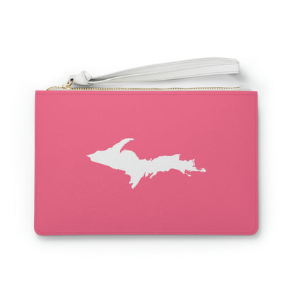 Michigan Upper Peninsula Clutch Bag (Rhodochrosite Pink w/UP Outline)