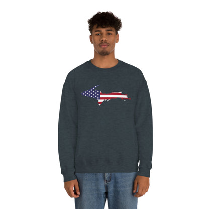 Michigan Upper Peninsula Sweatshirt (w/ UP USA Flag Outline) | Unisex Standard