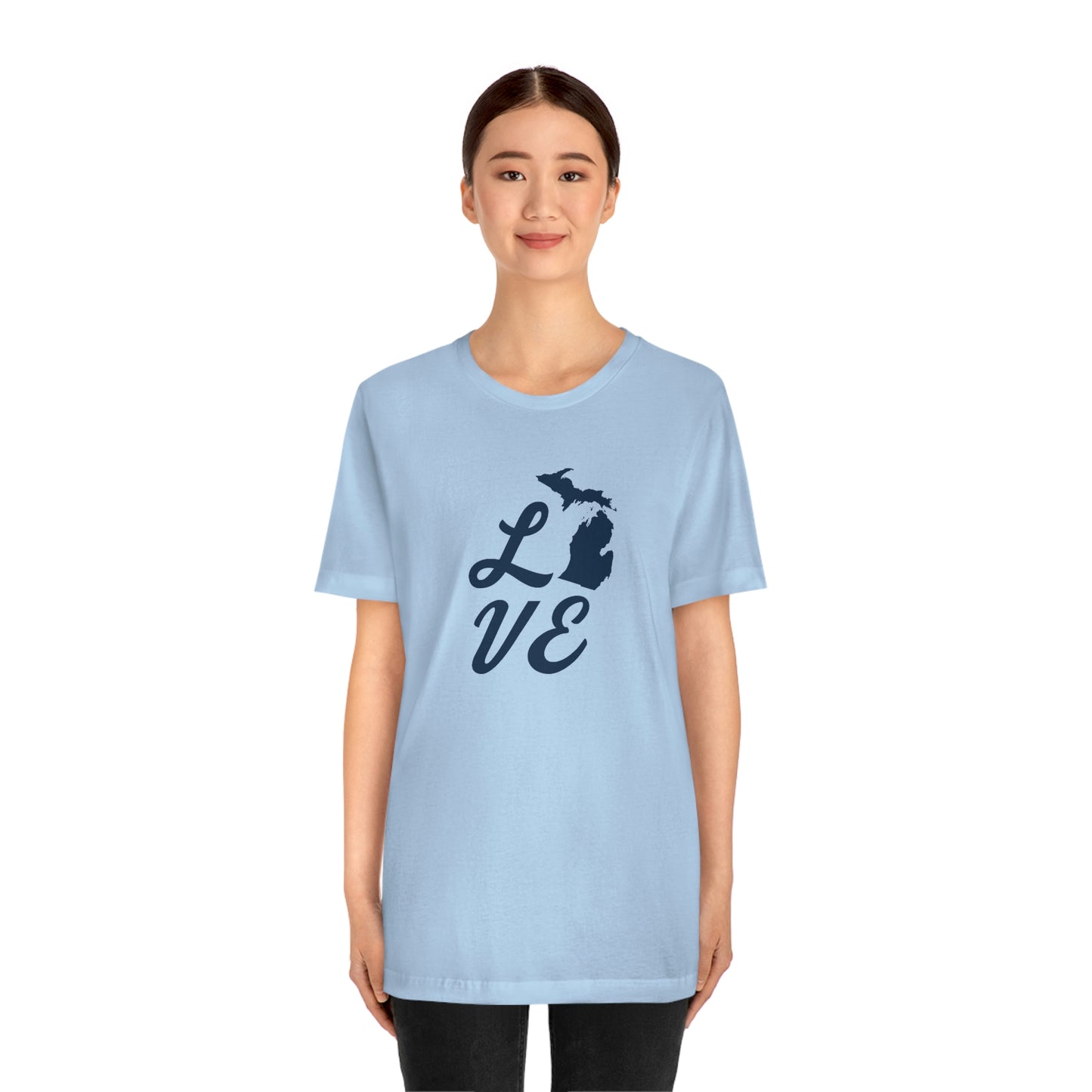 Michigan 'Love' T-Shirt (Retro Script Font) | Unisex Standard Fit