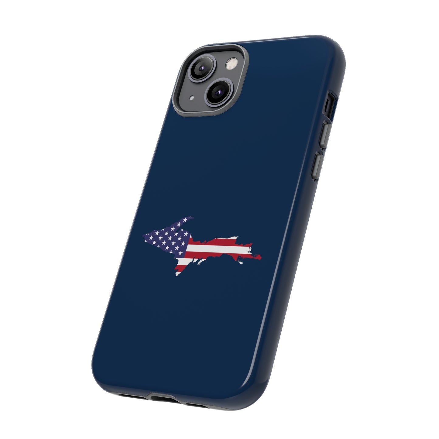 Michigan Upper Peninsula Tough Phone Case (Navy w/ UP USA Outline) | Apple iPhone