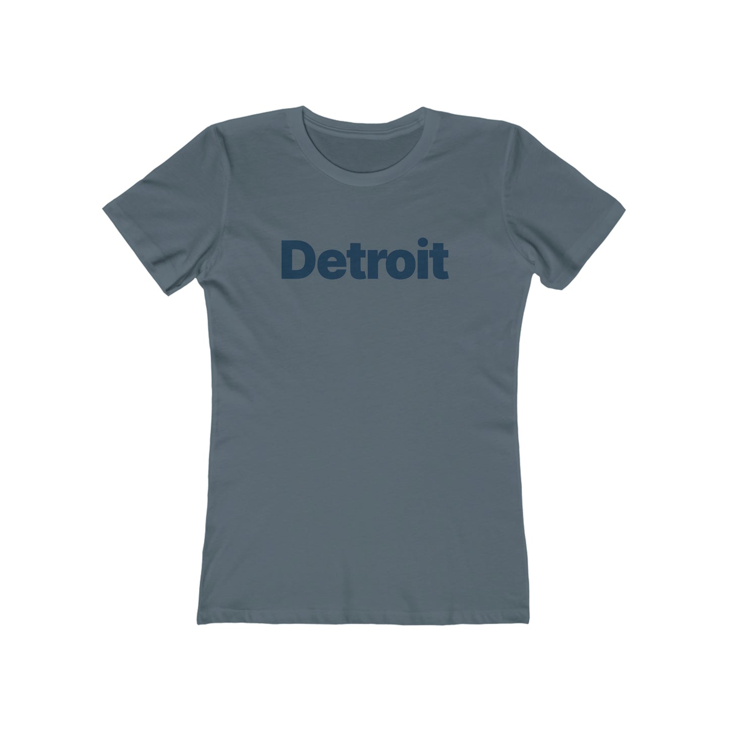 'Detroit' T-Shirt (Small SUV Brand Font) | Women's Boyfriend Cut