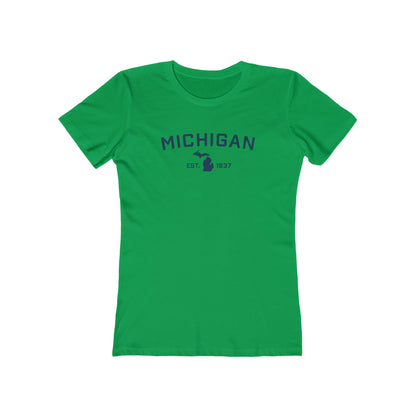 'Michigan EST 1837' | Women's Boyfriend Cut