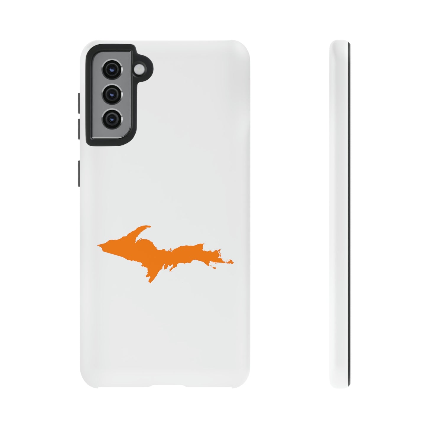 Michigan Upper Peninsula Tough Phone Case (w/ Orange UP Outline) | Samsung & Pixel Android