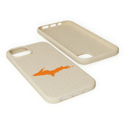 Michigan Upper Peninsula Biodegradable Phone Cases (w/ Orange UP Outline) | Apple iPhone