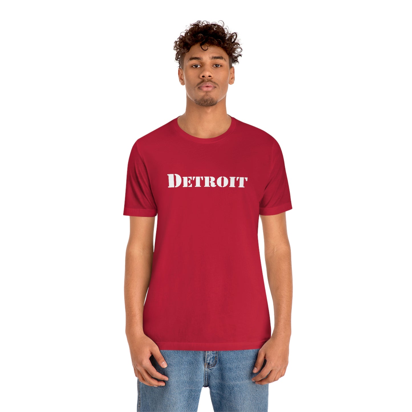 'Detroit' T-Shirt (Army Stencil Font) | Unisex Standard Fit