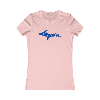 Michigan Upper Peninsula T-Shirt (w/ UP Quebec Flag Outline) | Women's Slim Fit