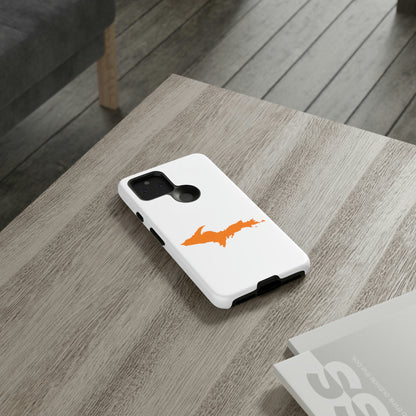 Michigan Upper Peninsula Tough Phone Case (w/ Orange UP Outline) | Samsung & Pixel Android