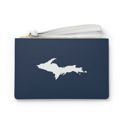 Michigan Upper Peninsula Clutch Bag (Navy w/UP Outline)