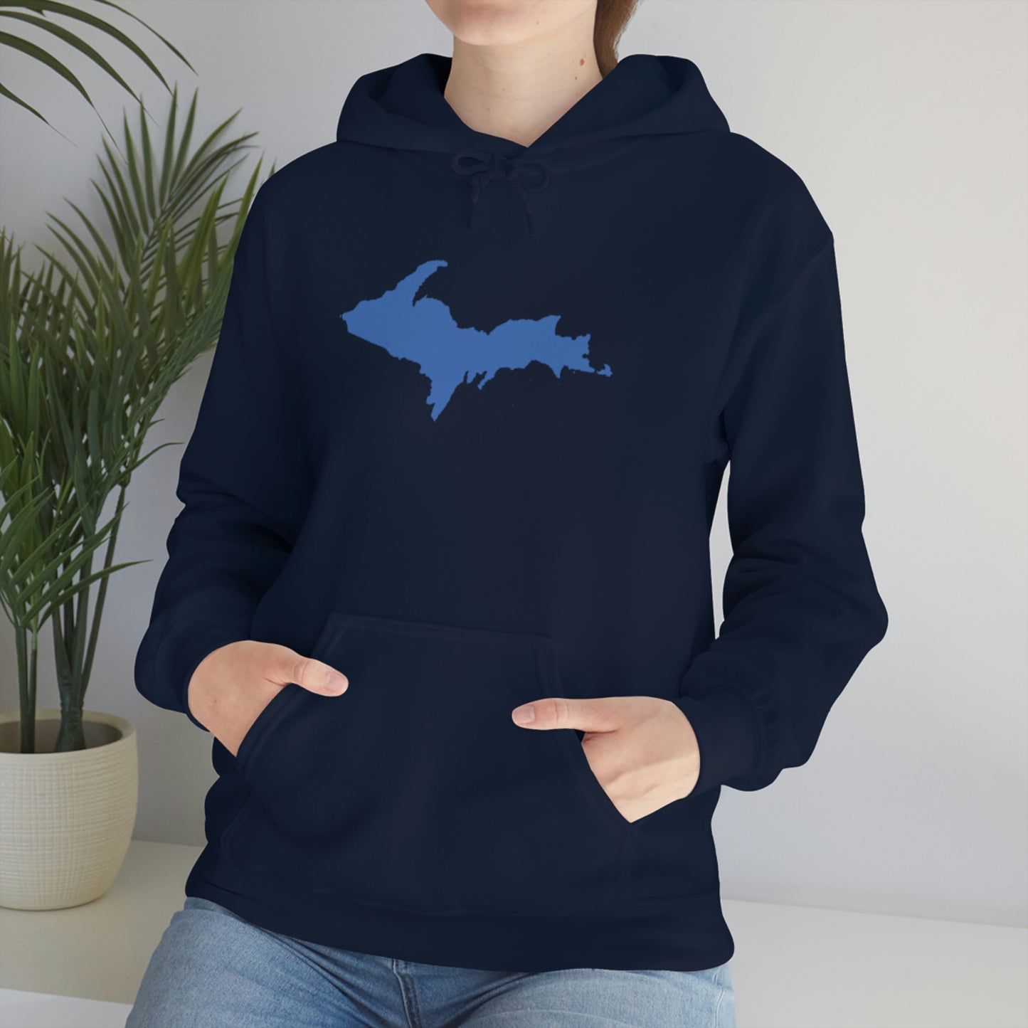 Michigan Upper Peninsula Hoodie (w/ Blue U.P. Outline) | Unisex Standard