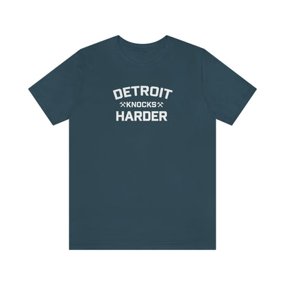 'Detroit Knocks Harder' T-Shirt | Unisex Standard Fit