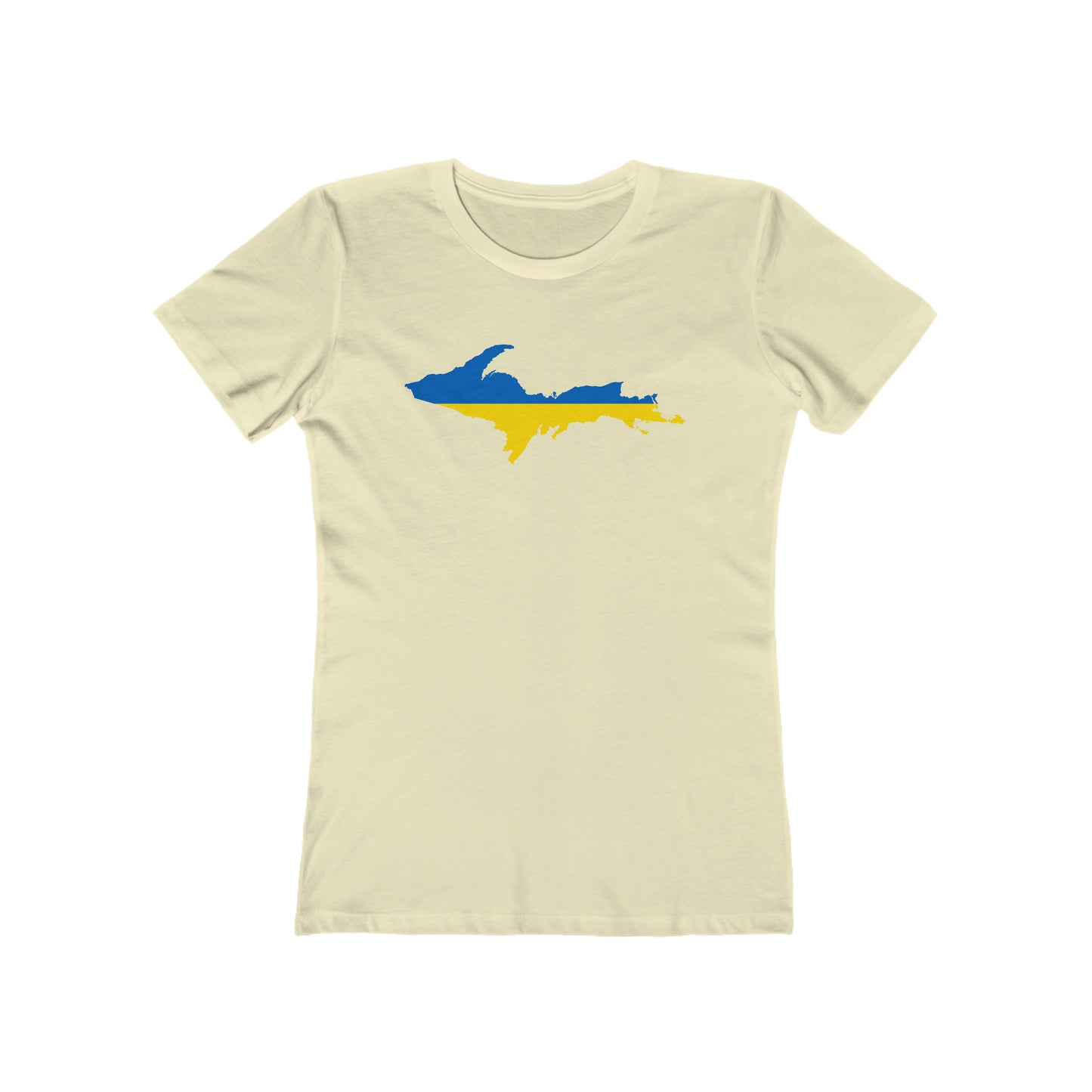 Upper Peninsula T-Shirt (w/ UP Ukraine Flag Outline) | Women's Boyfriend Cut