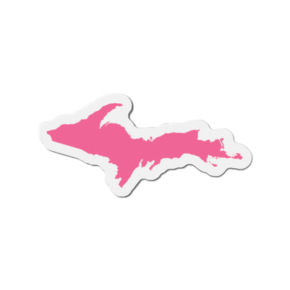 Michigan Upper Peninsula Kiss Cut Magnet (w/ Pink UP Outline)