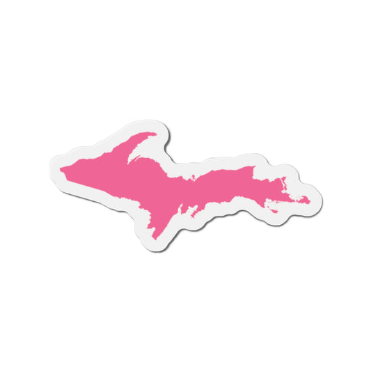 Michigan Upper Peninsula Kiss Cut Magnet (w/ Pink UP Outline)