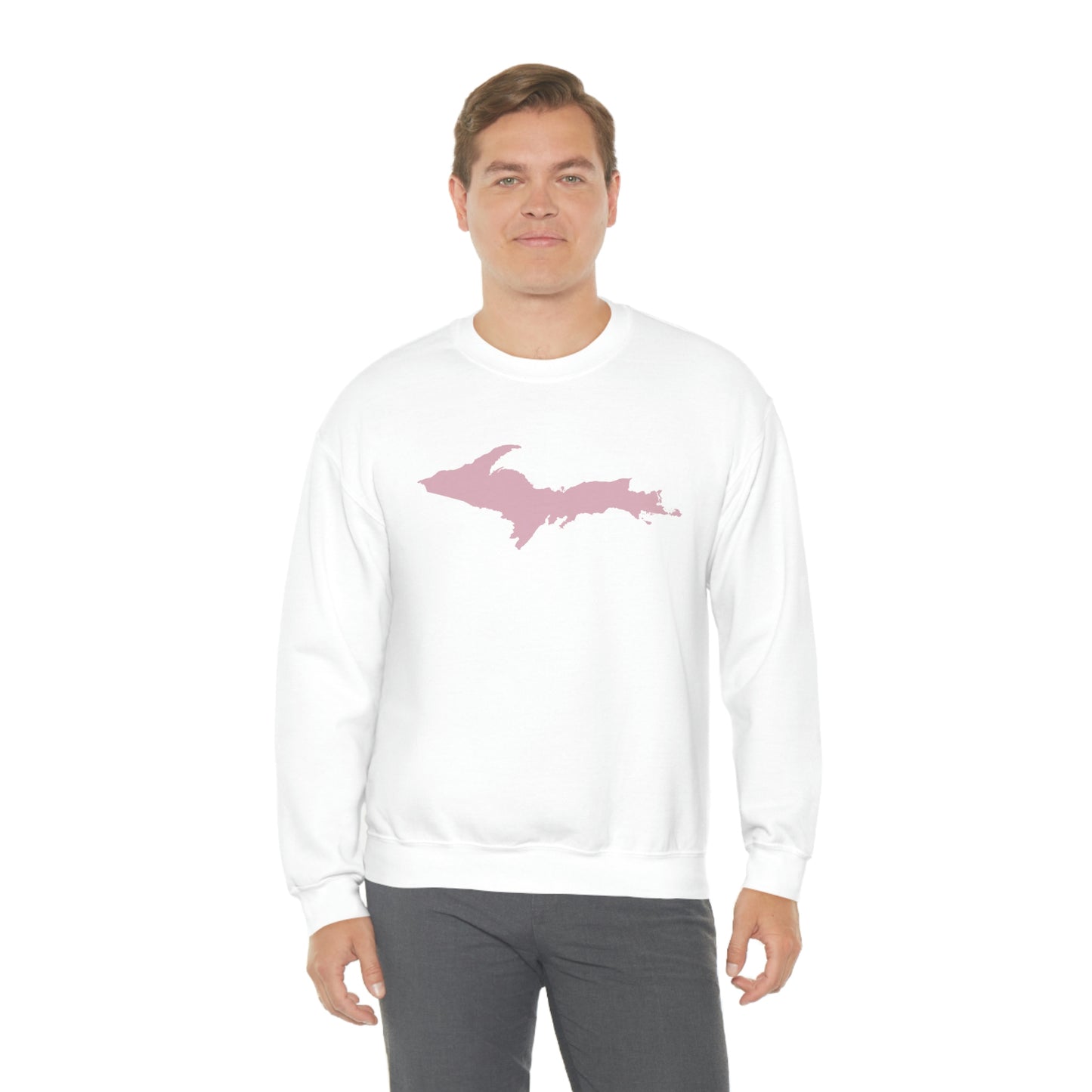 Michigan Upper Peninsula Sweatshirt (w/ Pink UP Outline) | Unisex Standard