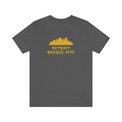 'Détroit Rocque Cité' with Skyline T-Shirt | Unisex Standard Fit