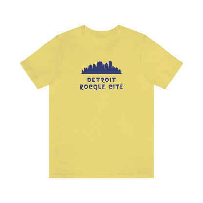 'Détroit Rocque Cité' with Skyline T-Shirt | Unisex Standard Fit