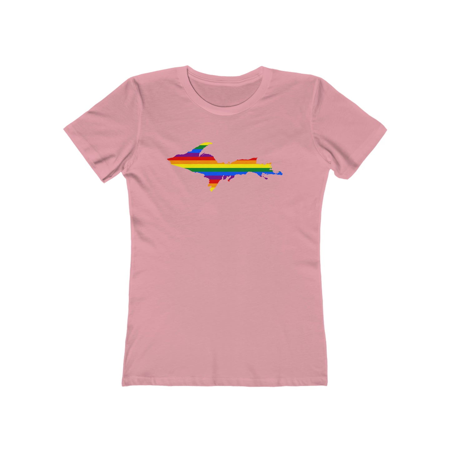 Upper Peninsula T-Shirt (w/ UP Pride Flag Outline) | Women's Boyfriend Cut