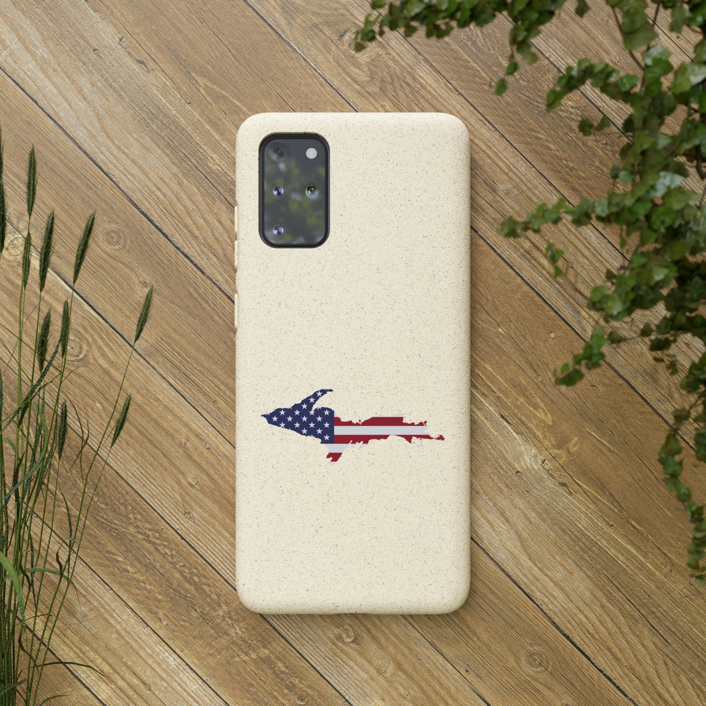 Michigan Upper Peninsula Biodegradable Phone Cases (w/ UP USA Flag Outline) | Samsung Android