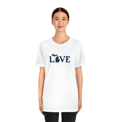 Michigan 'Love' T-Shirt (Woodcut Font) | Unisex Standard Fit