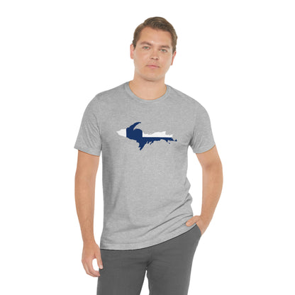 Michigan Upper Peninsula T-Shirt (w/ UP Finland Flag Outline) | Unisex Standard Fit