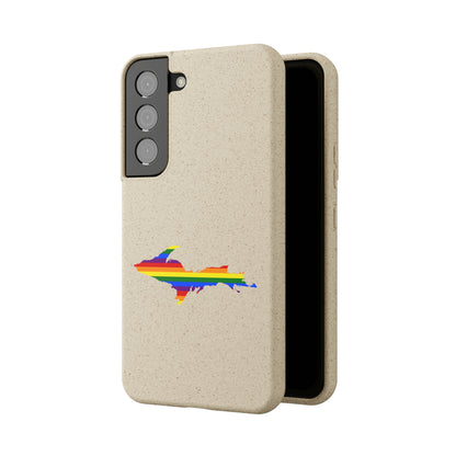 Michigan Upper Peninsula Biodegradable Phone Cases (w/ UP Pride Flag Outline) | Samsung Android