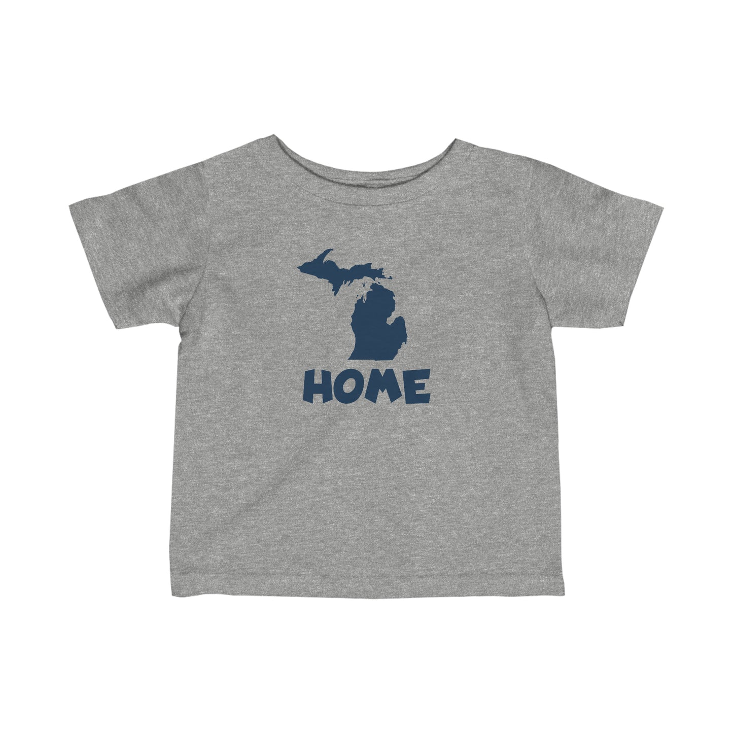 Michigan 'Home' T-Shirt (Whimsical Sans Font) |  Infant Short Sleeve