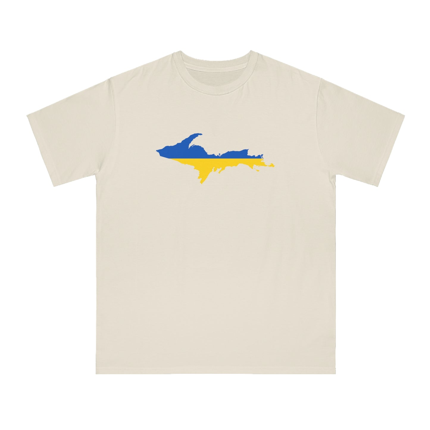 Michigan Upper Peninsula T-Shirt (w/ UP Ukraine Flag Outline) | Organic Unisex