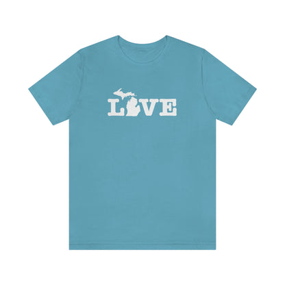 Michigan 'Love' T-Shirt (Typewriter Font) | Unisex Standard Fit