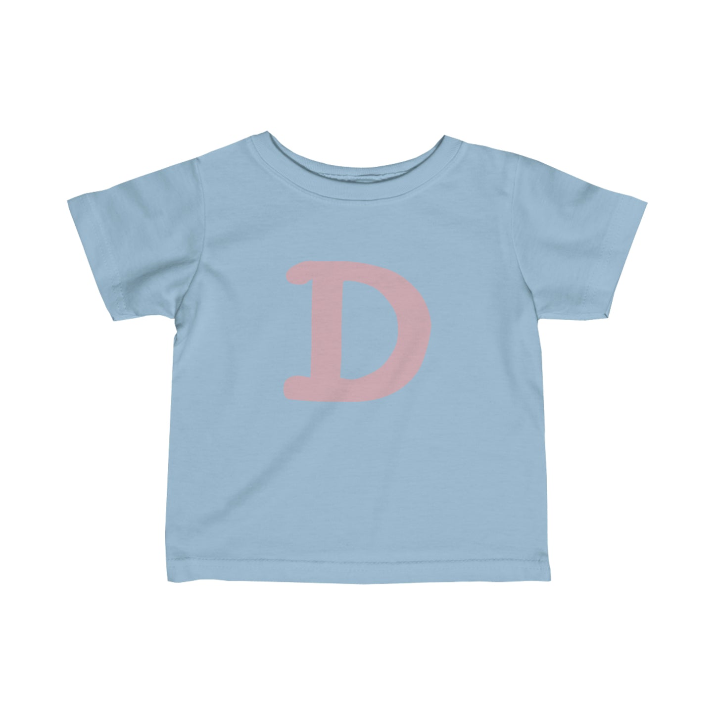 Detroit 'Old French D' T-Shirt (Pink Full Body Outline) |  Infant Short Sleeve