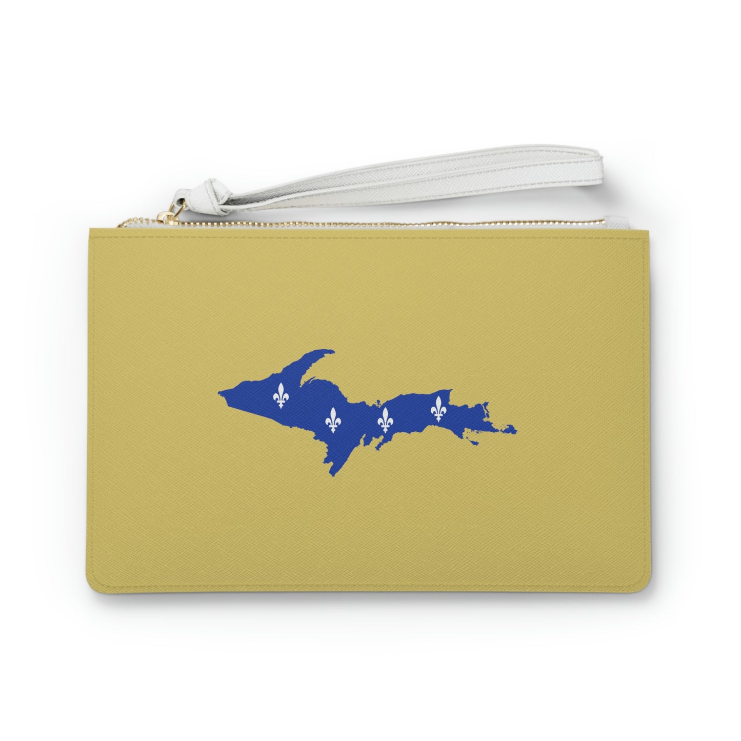 Michigan Upper Peninsula Clutch Bag (Plum Yellow w/ UP Quebec Flag Outline)